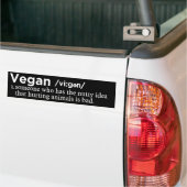 vegane Schwarz Autoaufkleber (Auf Lkw)