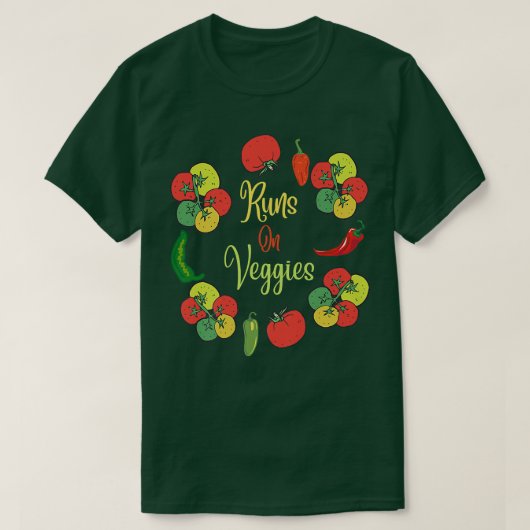 Vegane Sonnenstrahlen auf Veggies Vegetarisches Ge T-Shirt (Design vorne)