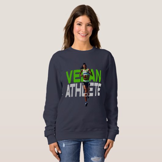 vegane Sportlerin , veganes Pullover (Vorne ganz)