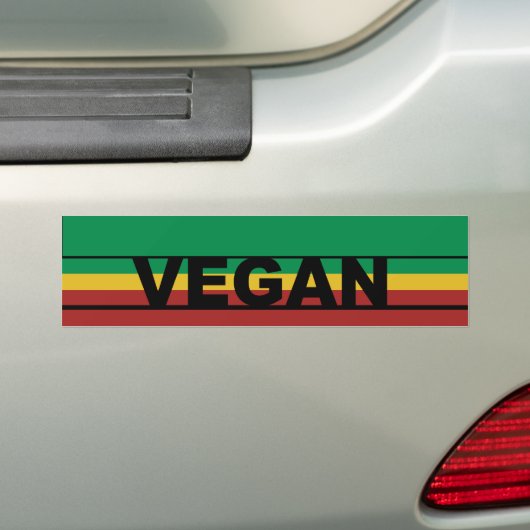 Vegane Streifen Autoaufkleber (Auf Auto)