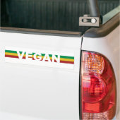 Vegane Streifen Rasta Autoaufkleber (Auf Lkw)