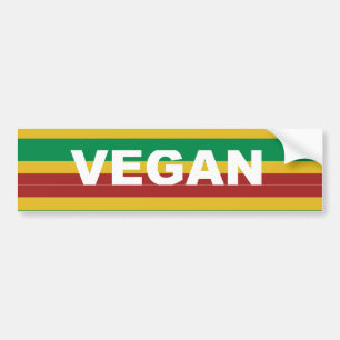 Vegane Streifen Rasta Autoaufkleber