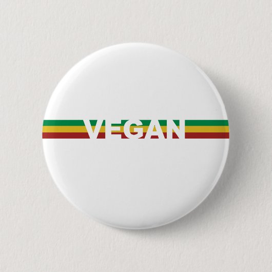 Vegane Streifen Rasta Button (Vorderseite)