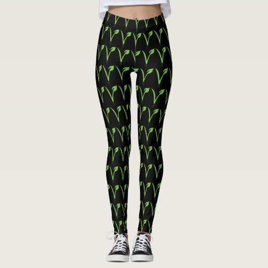 Vegane Symbol-Leggings Leggings (Vorderseite)