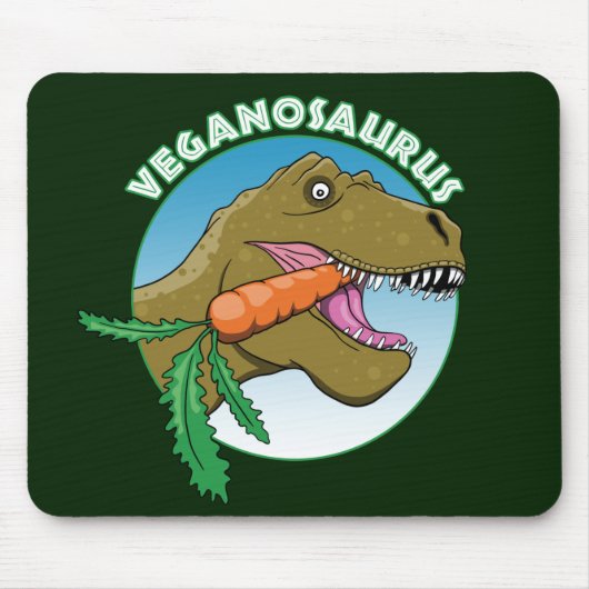Vegane T-Rex - Veganismus Spaß Mousepad (Vorne)