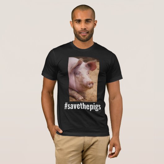 VEGANE T - SHIRT, RETT DER SCHWEINEPEST-T-SHIRTS T-Shirt (Vorne ganz)