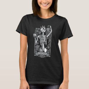 Vegane Tarotkarte Gothic Vegetarier Totenkopf Astr T-Shirt