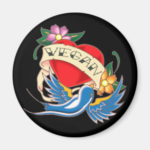 Vegane Tätowierung Magnet