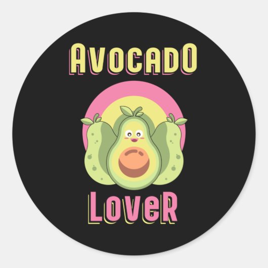 Vegane Tierrechte Avocado Veganism Funny Gift Runder Aufkleber (Vorderseite)