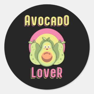 Vegane Tierrechte Avocado Veganism Funny Gift Runder Aufkleber