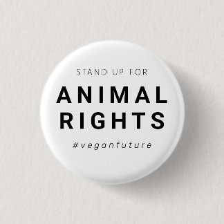 Vegane Tierrechte - Minimale Typografie Button