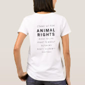Vegane Tierrechte - Minimale Typografie T-Shirt (Rückseite)