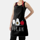 Vegane Typografie Tomato Avocado Apple Black Schürze (InSitu)