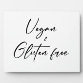 Vegane und glutenfreie Tabletop Plaque mit Easel Fotoplatte (Vorderseite)