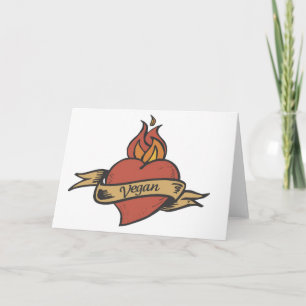 Vegane Valentinstag-Karte Feiertagskarte