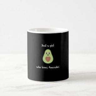 Vegane Vegetarier - nur ein Mädchen, das Avocados Kaffeetasse