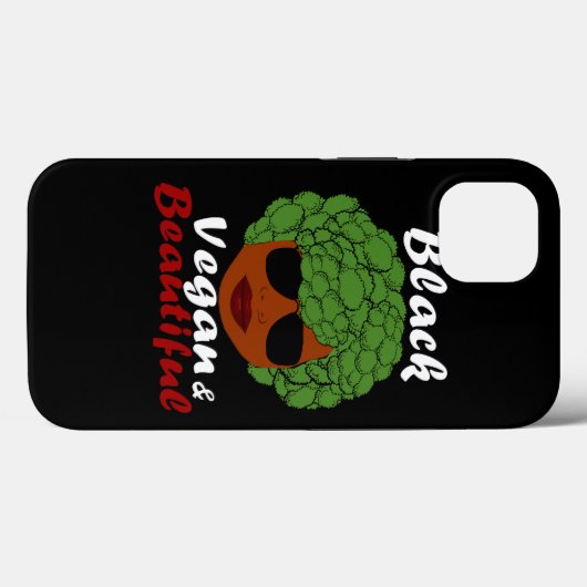 Vegane Vegetarier Schwarzer Afro Frau Broccoli Hai Case-Mate iPhone Hülle (Rückseite (Horizontal))