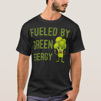 Vegane Vegetarier-Veggies, die durch grüne Energie T-Shirt