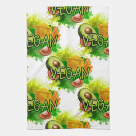 Vegane Veggies Geschirrtuch