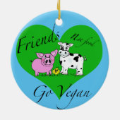 Vegane Verzierung Nahrung der Freunde nicht Keramikornament (Hinten)