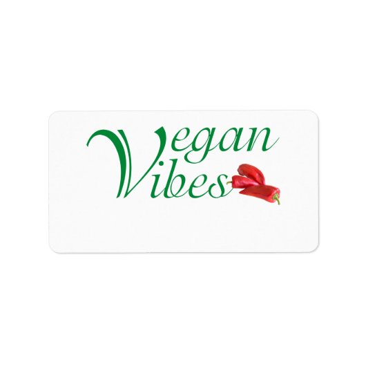 Vegane Vibes Adressaufkleber (Vorne)