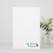 Vegane Vibes Briefpapier (Stehend Vorderseite)