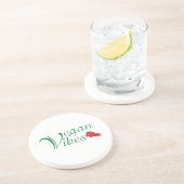 Vegane Vibes Sandstein Untersetzer (Seite)