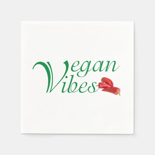 Vegane Vibes Serviette (Vorderseite)