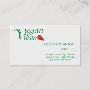 Vegane Vibes Visitenkarte