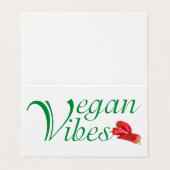 Vegane Vibes Visitenkarten (Außenseite Aufgefaltet)