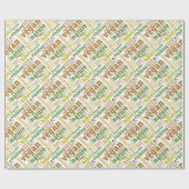 Vegane Wanderung Word Cloud Geschenkpapier (Flach)