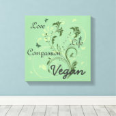 Vegane Wandkunst Leinwanddruck (Insitu (Holzboden))