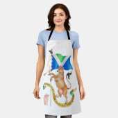 Vegane Wappen Schürze (Getragen)