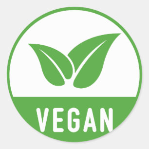 Vegane Warnung Kulinarische Ernährung Bäckerei Runder Aufkleber