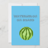 Vegane Watermelon-Schwangerschaftsankündigungskart Ankündigung (Vorderseite)