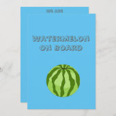 Vegane Watermelon-Schwangerschaftsankündigungskart Ankündigung (Vorne/Hinten)
