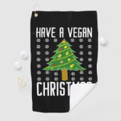 vegane Weihnachten Golfhandtuch (Insitu)