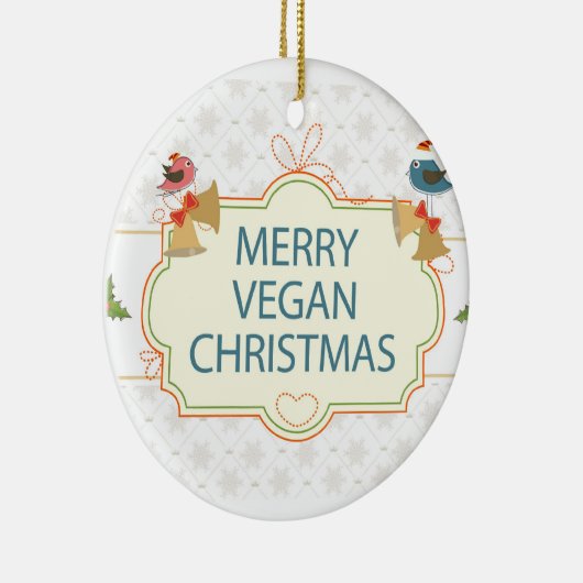 Vegane Weihnachten Keramik Ornament (Rechts)