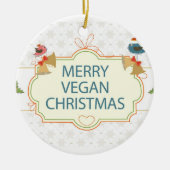 Vegane Weihnachten Keramik Ornament (Vorne)