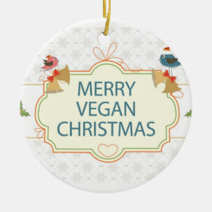 Vegane Weihnachten Keramik Ornament