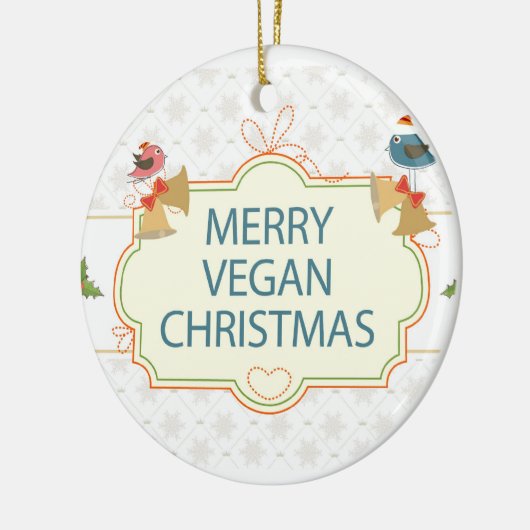 Vegane Weihnachten Keramik Ornament (Links)