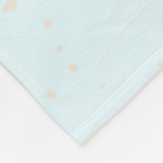 Vegane Weihnachten mit Cartoon-Ferkel und Geschenk Fleecedecke (Ecke)