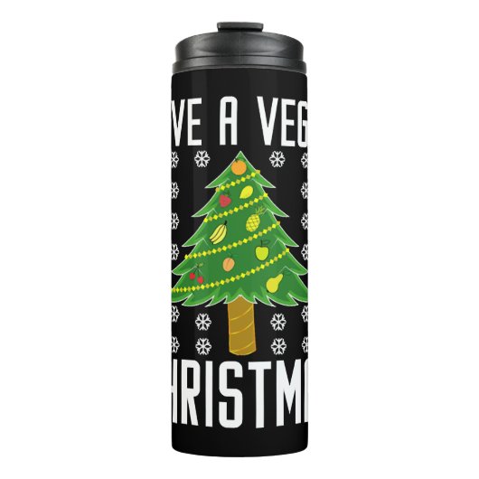 vegane Weihnachten Thermosbecher (Vorderseite)
