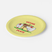 Vegane Weihnachtsplatte Pappteller (Schrägansicht)