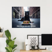 VEGANE WURST ROCKS - LUSTIG POSTER (Heimbüro)