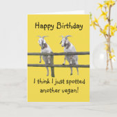 Vegane Ziegen Geburtstag Karte (Gelbe Blume)