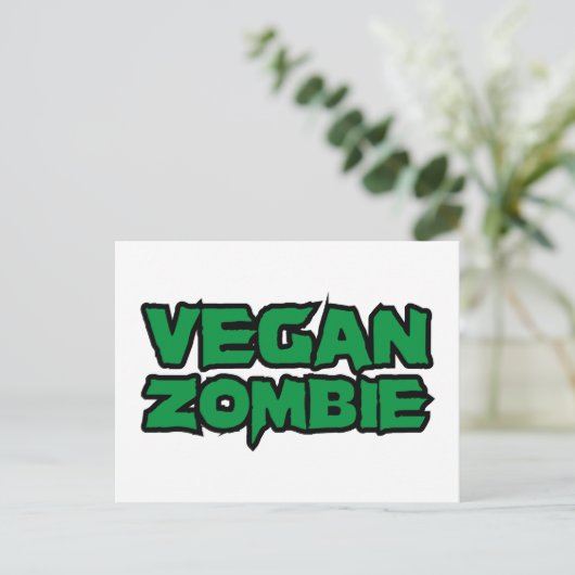 Vegane Zombies Postkarte (Stehend Vorderseite)
