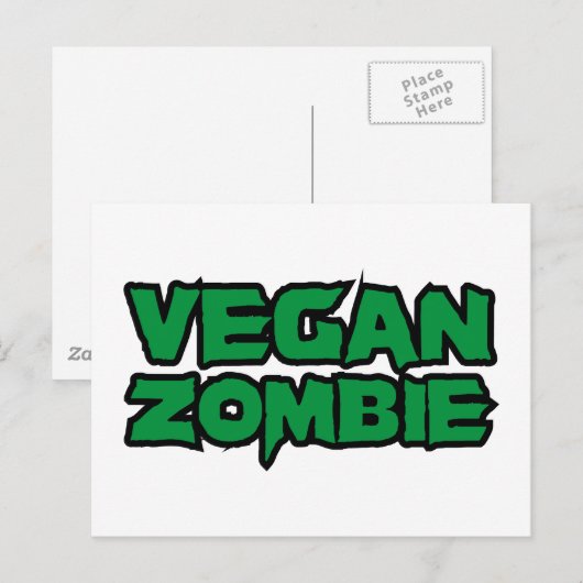 Vegane Zombies Postkarte (Vorne/Hinten)