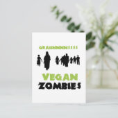 Vegane Zombies Postkarte (Stehend Vorderseite)