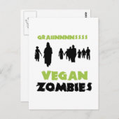 Vegane Zombies Postkarte (Vorne/Hinten)